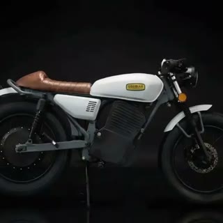 A retro electric motorcycle